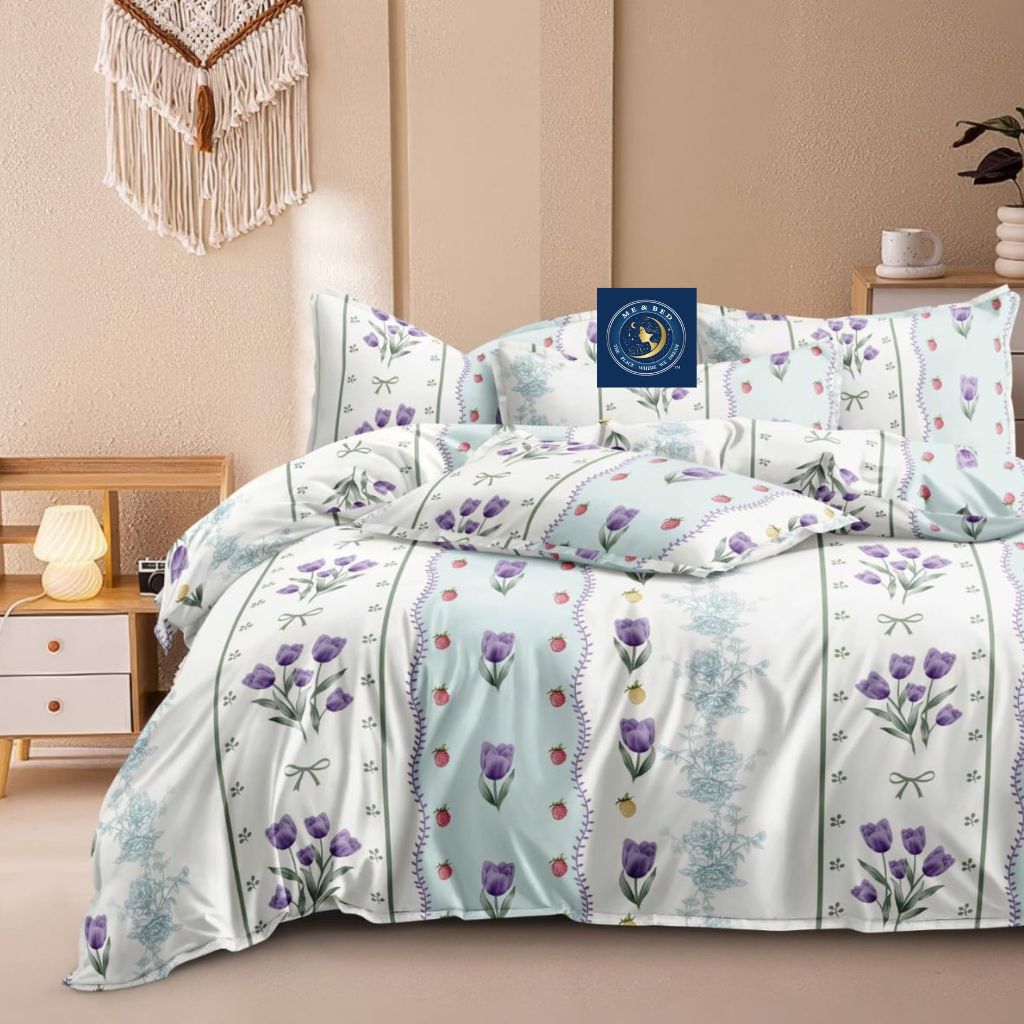 King Floral Flat bedsheets 108x108 inch Print Double Bedsheet