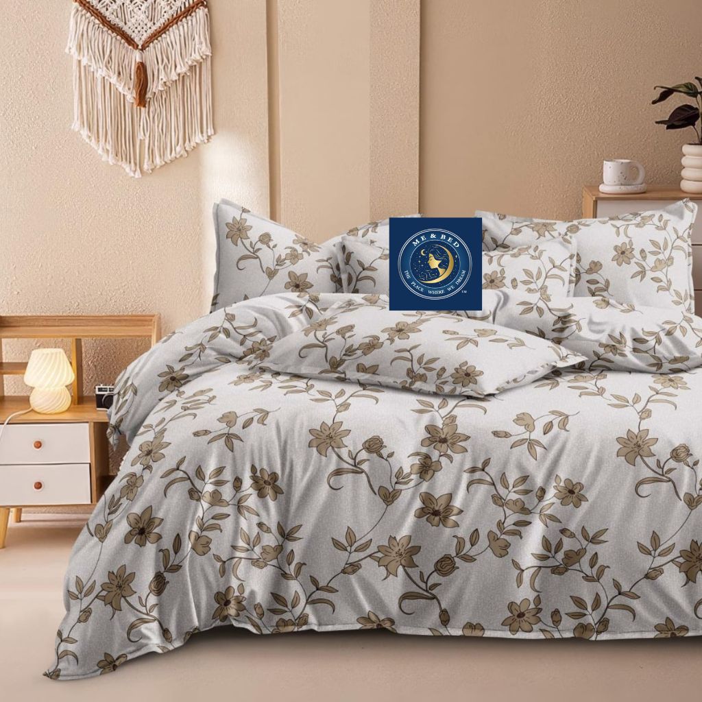 King Floral Flat bedsheets 108x108 inch Print Double Bedsheet