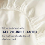 Beautiful Floral Print Double Fitted Bedsheet